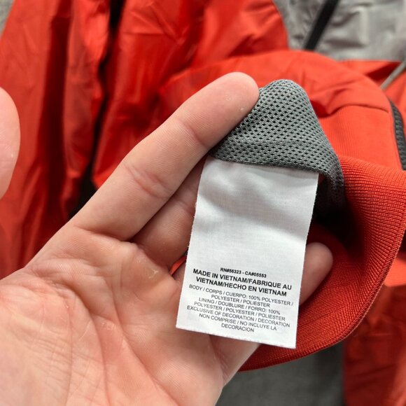 Nike Windbreaker Jacket Mens Large Gray Red Hooded Lightweight Full Zip - Picture 9 of 12